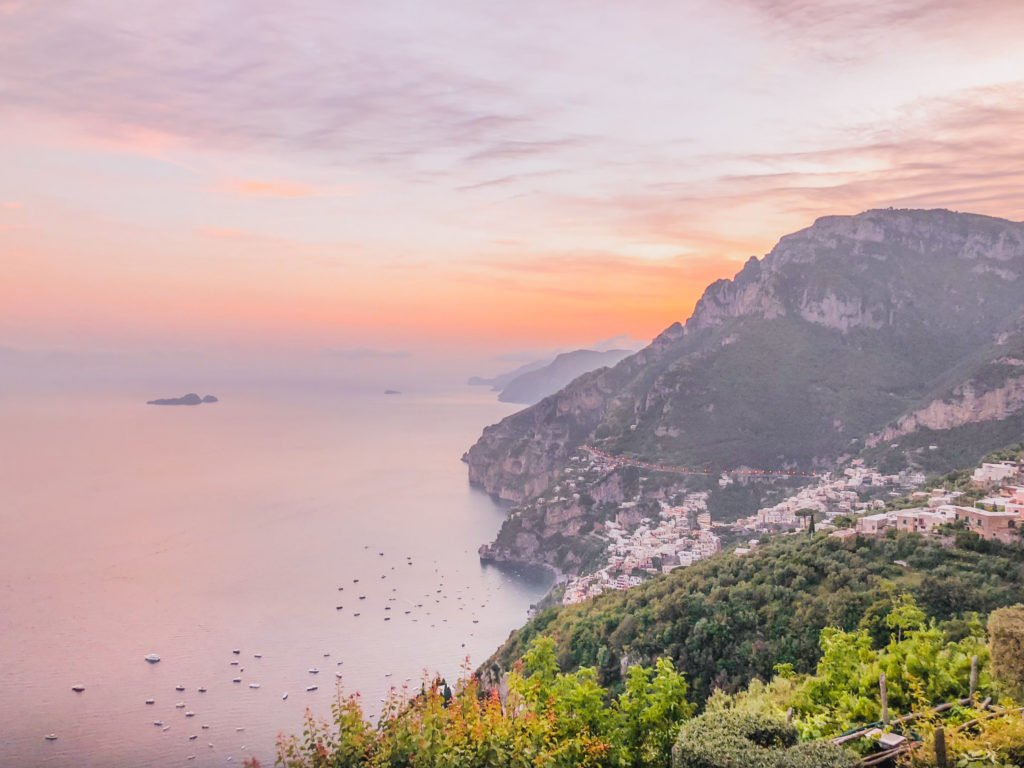 Positano Or Amalfi: Where To Stay & Which Is Better? 24 Sunset from La Tagliata, Positano
