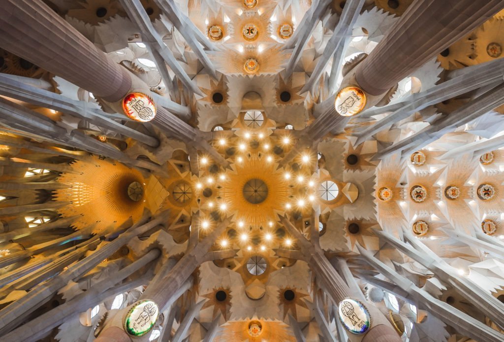3 Days in Barcelona: The Perfect Itinerary for First-Time Visitors 15 Sagrada Familia inside ceiling