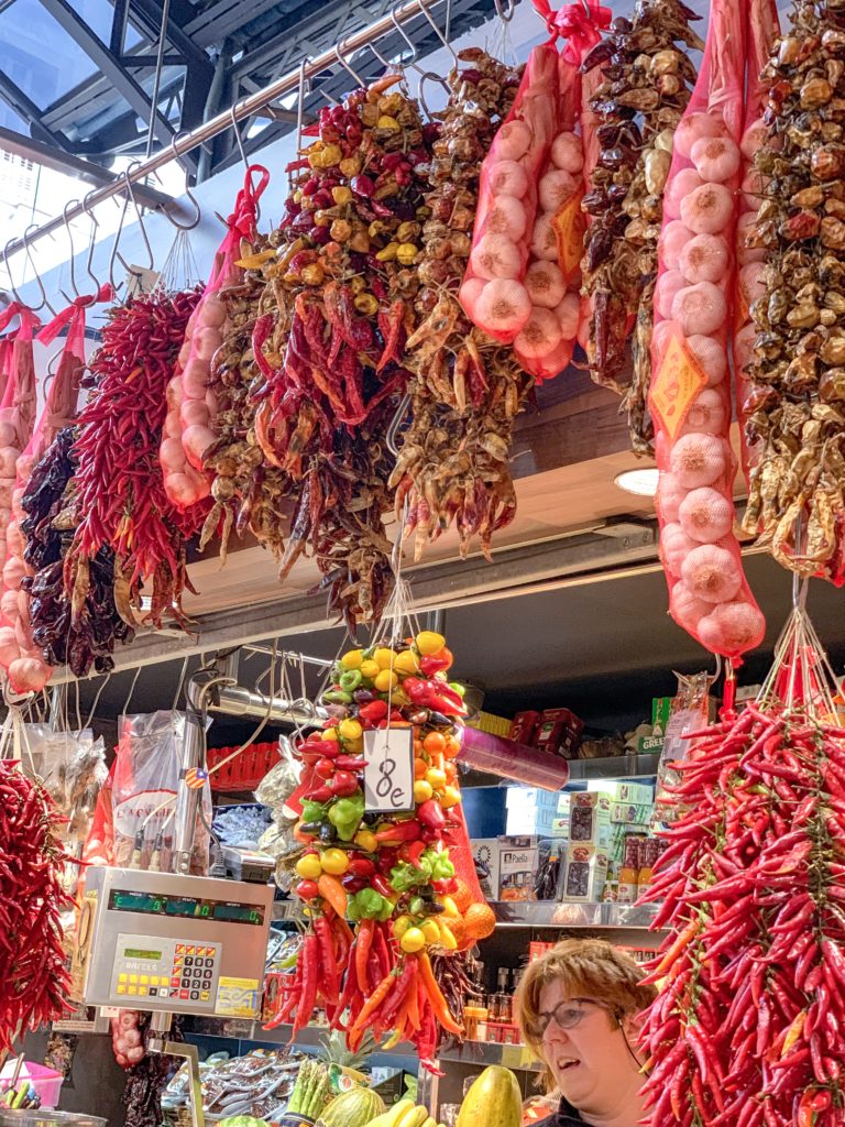 3 Days in Barcelona: The Perfect Itinerary for First-Time Visitors 19 Red chillies Boqueria Market Barcelona