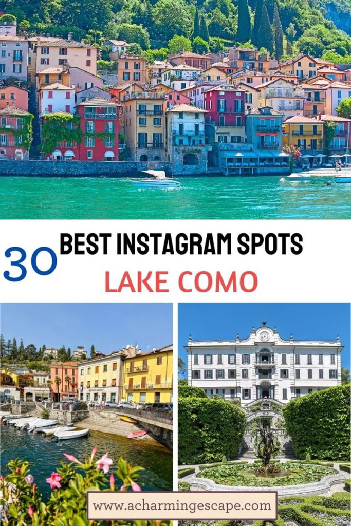 30 Best Instagram Spots In Lake Como 46 Collage with 3 beautiful photos of Lake Como and titled "best photo spots in Lake Como"
